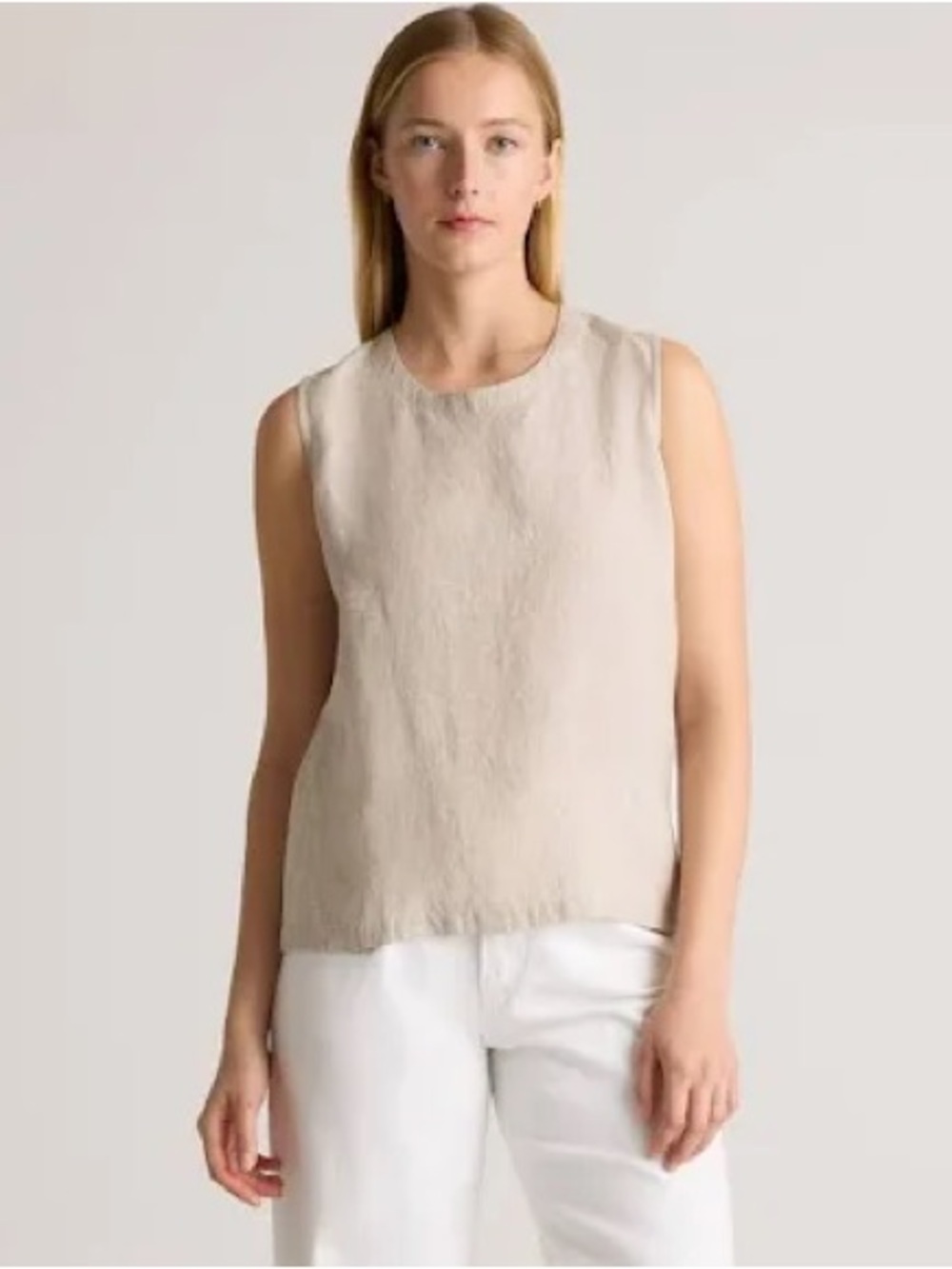 Quince | Flax Linen tank shirt Women’s size M minimalist layering sleeveless